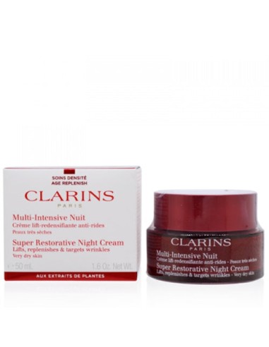 Clarins Super Restorative Night Wear Very Dry Skin Cream Par le système avancé 